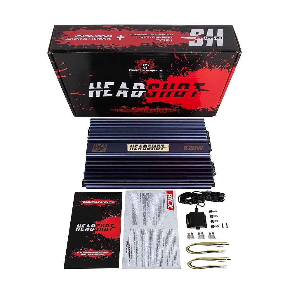 картинка Усилитель 4-х канальный KICX HeadShot-41 купить в магазине CAROBASS
