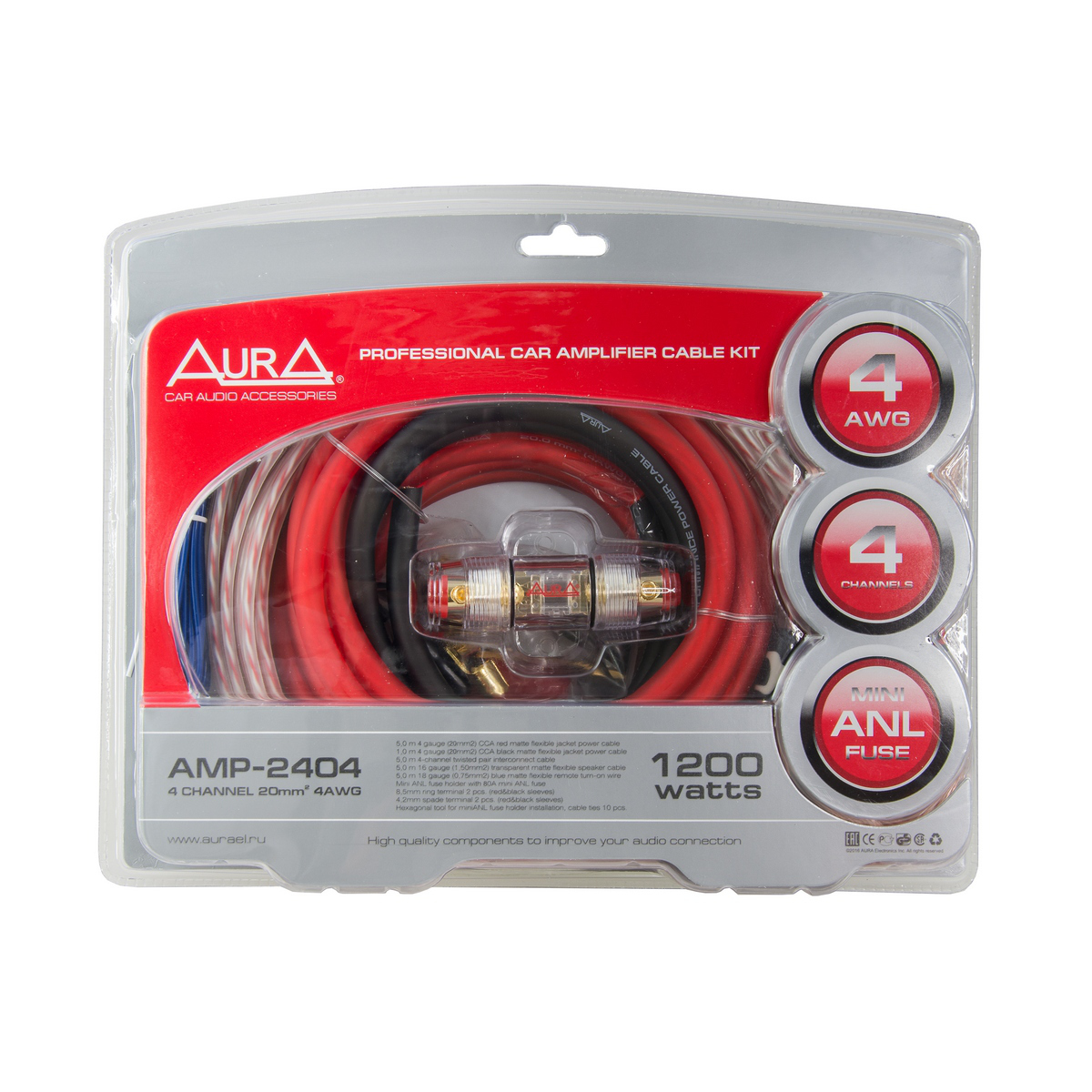 картинка Набор установочный AURA AMP-2404 купить в магазине CAROBASS