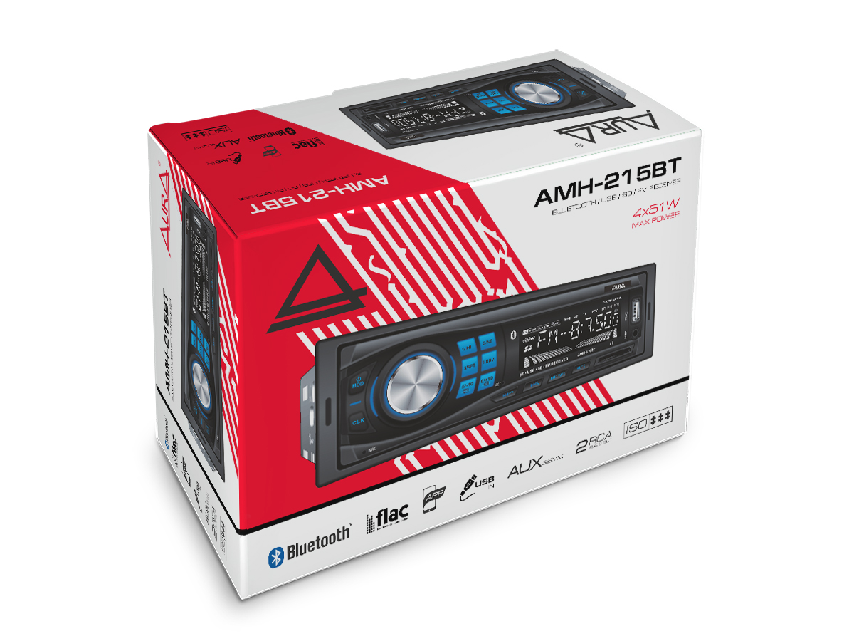 картинка Автомагнитола AURA AMH-215BT купить в магазине CAROBASS