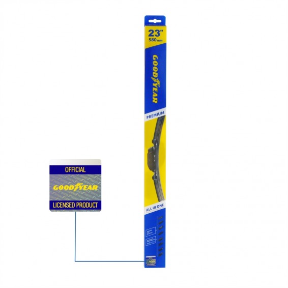 картинка Щетка стеклоочистителя бескаркасная 23''/58 см GOODYEAR «PREMIUM» купить в магазине CAROBASS