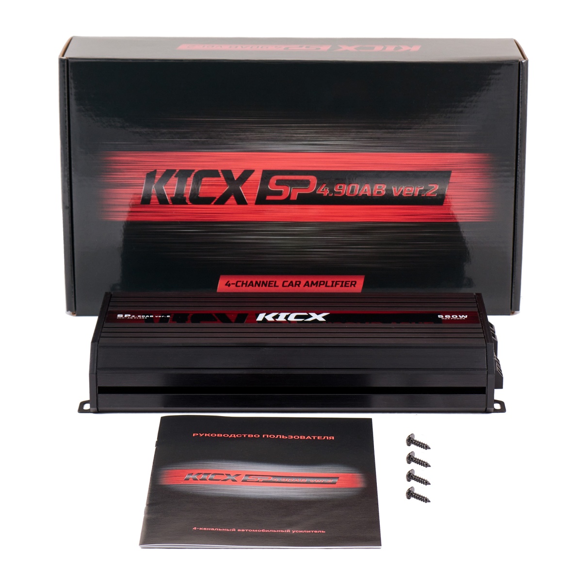 картинка Усилитель 4-х канальный KICX SP 4.90AB ver.2 купить в магазине CAROBASS