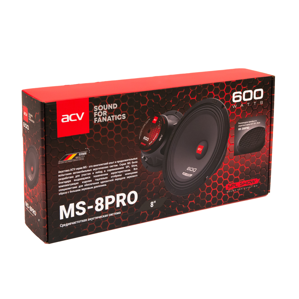 картинка AC 8" эстрадная ACV MS-8PRO купить в магазине CAROBASS