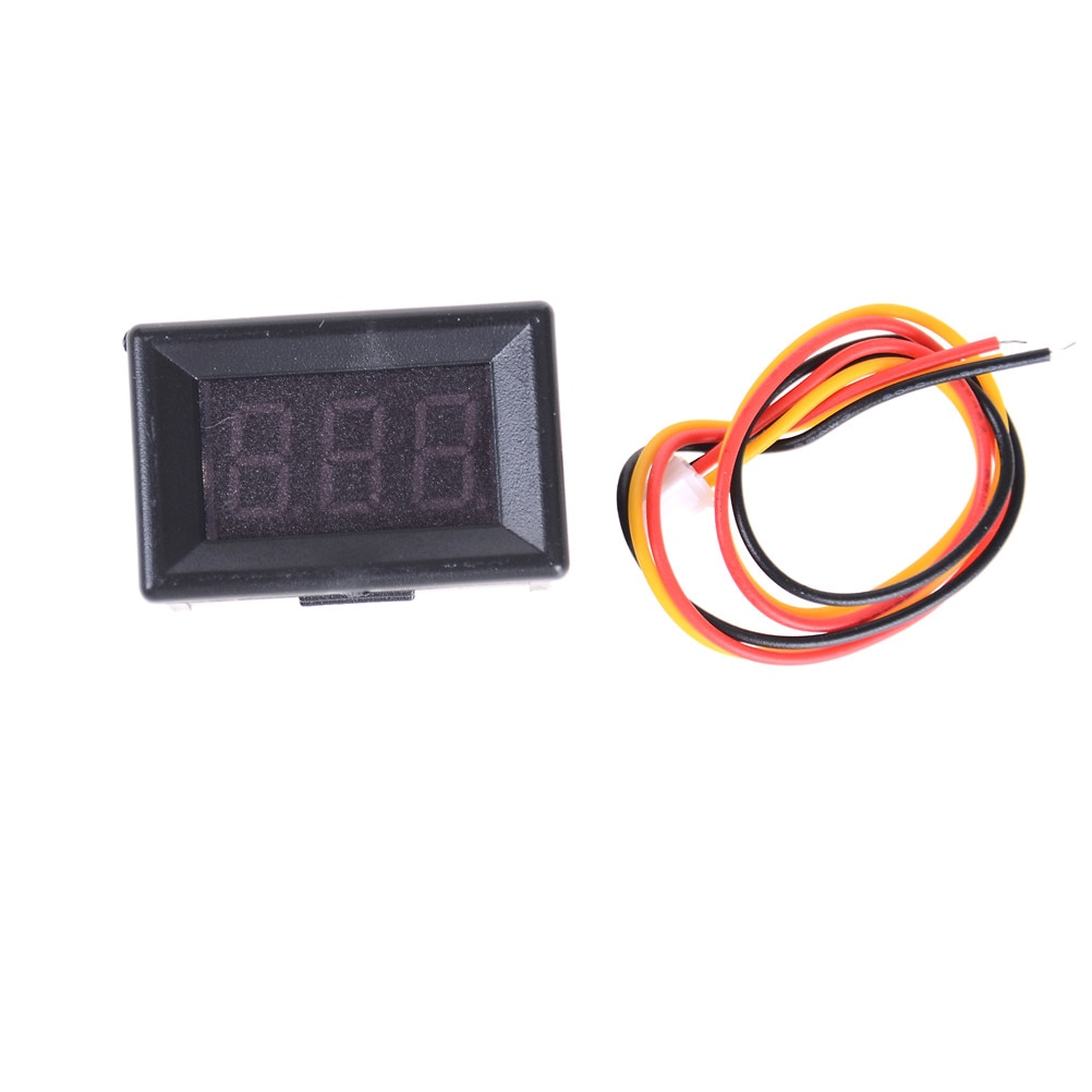 картинка Вольтметр 0.36" мини (3-провода с колодкой) DC 0-100V 3cable Red купить в магазине CAROBASS