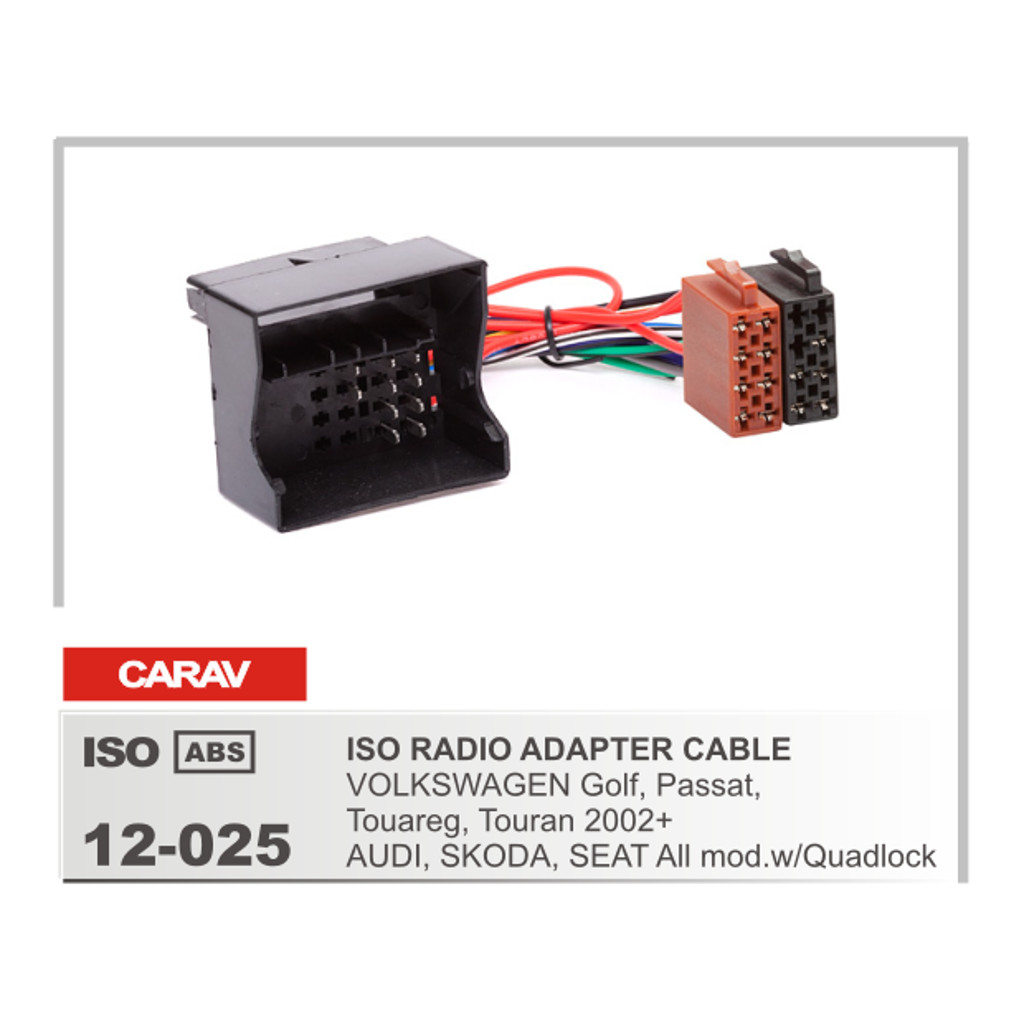 картинка ISO - переходник для а/м VW/AUDI/SKODA/SEAT 12-025/VW-03 купить в магазине CAROBASS