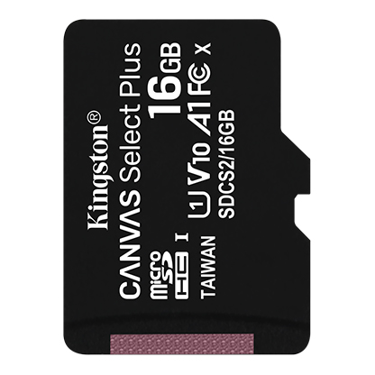 картинка Карта памяти MicroSDHC 16Gb Kingston Canvas Select Plus Class 10 (без адаптера) купить в магазине CAROBASS