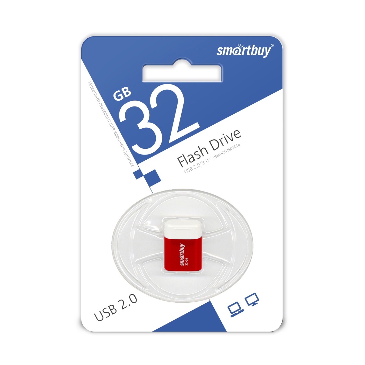 картинка USB-Flash память SmartBuy 32Gb LARA RED купить в магазине CAROBASS
