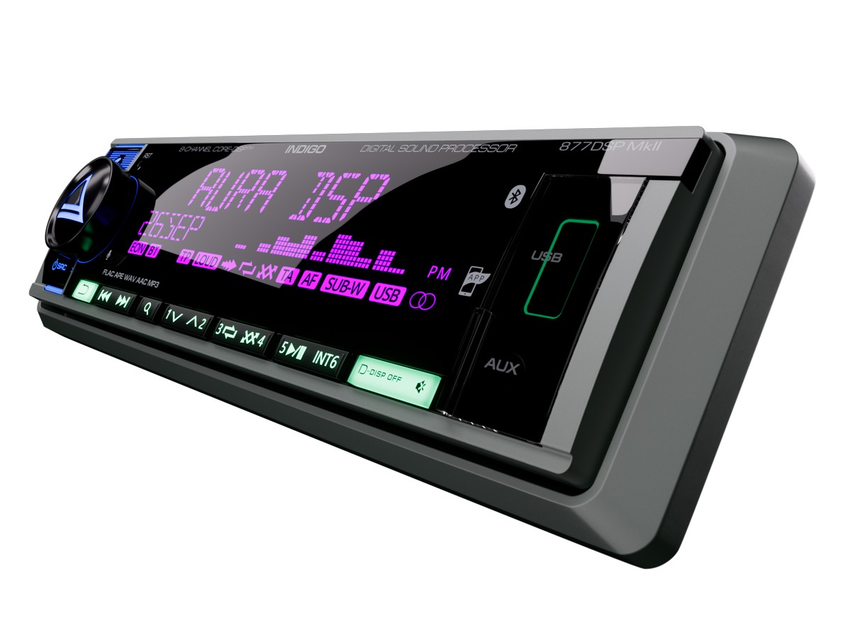 картинка Автомагнитола AURA INDIGO-877DSP MkII купить в магазине CAROBASS