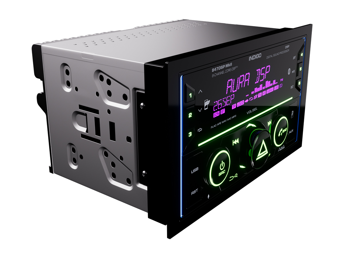 картинка Автомагнитола AURA INDIGO-847DSP MkII купить в магазине CAROBASS