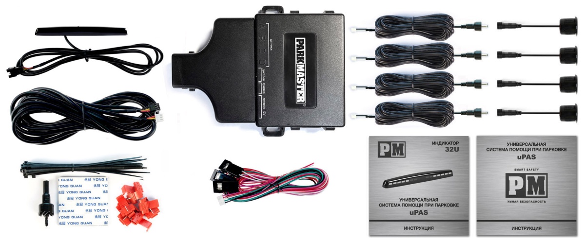 картинка Парковочный радар ParkMaster 32U-4-A (Black) купить в магазине CAROBASS