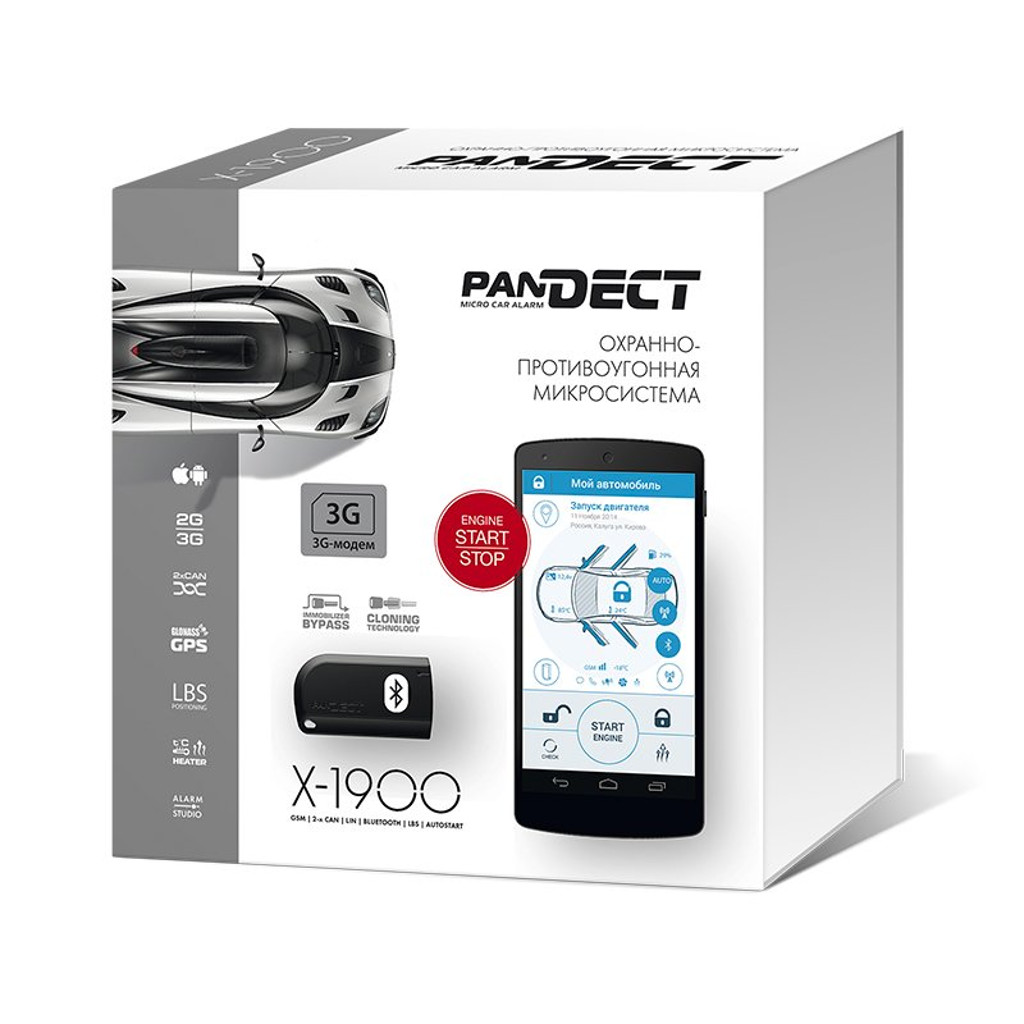 картинка Автосигнализация с автозапуском Pandect X-1900 3G купить в магазине CAROBASS