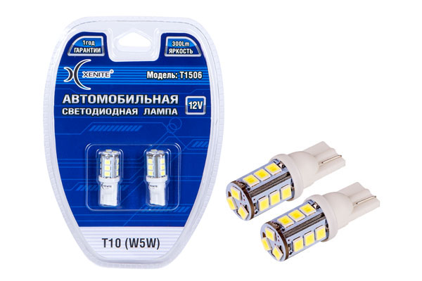 картинка Лампа W5W (Т10) Xenite T1506 1009481 купить в магазине CAROBASS