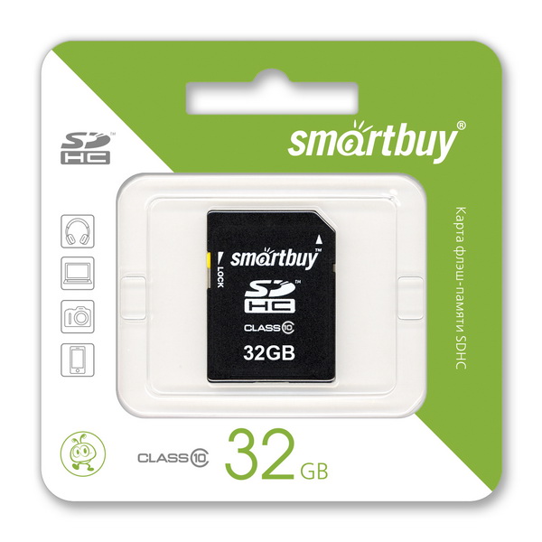 картинка Карта памяти MicroSDHC 32Gb SmartBuy C10 (без адаптера) SB32GBSDHCCL10 купить в магазине CAROBASS