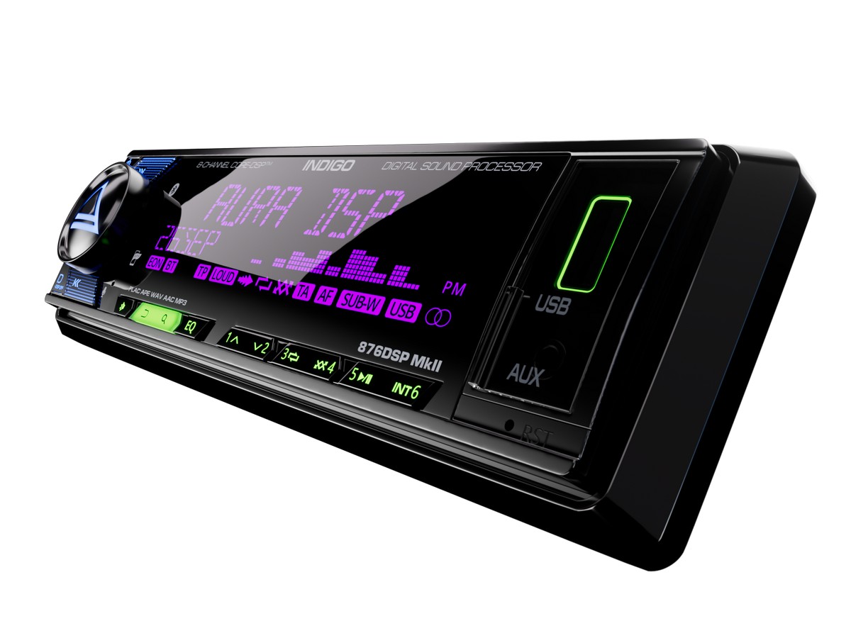 картинка Автомагнитола AURA INDIGO-876DSP MkII купить в магазине CAROBASS