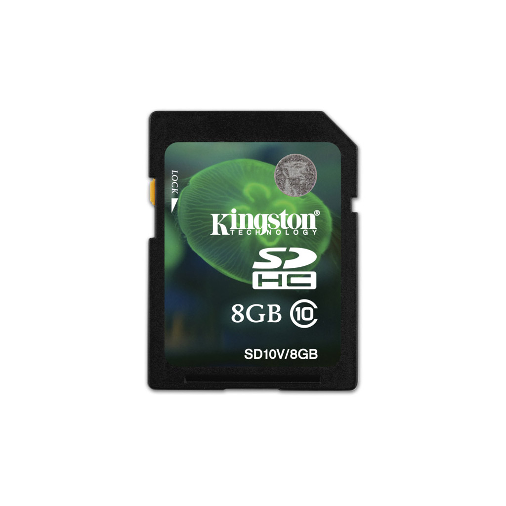 картинка Карта памяти SD Kingston 8Gb Class 10 SD 8Gb/10 купить в магазине CAROBASS