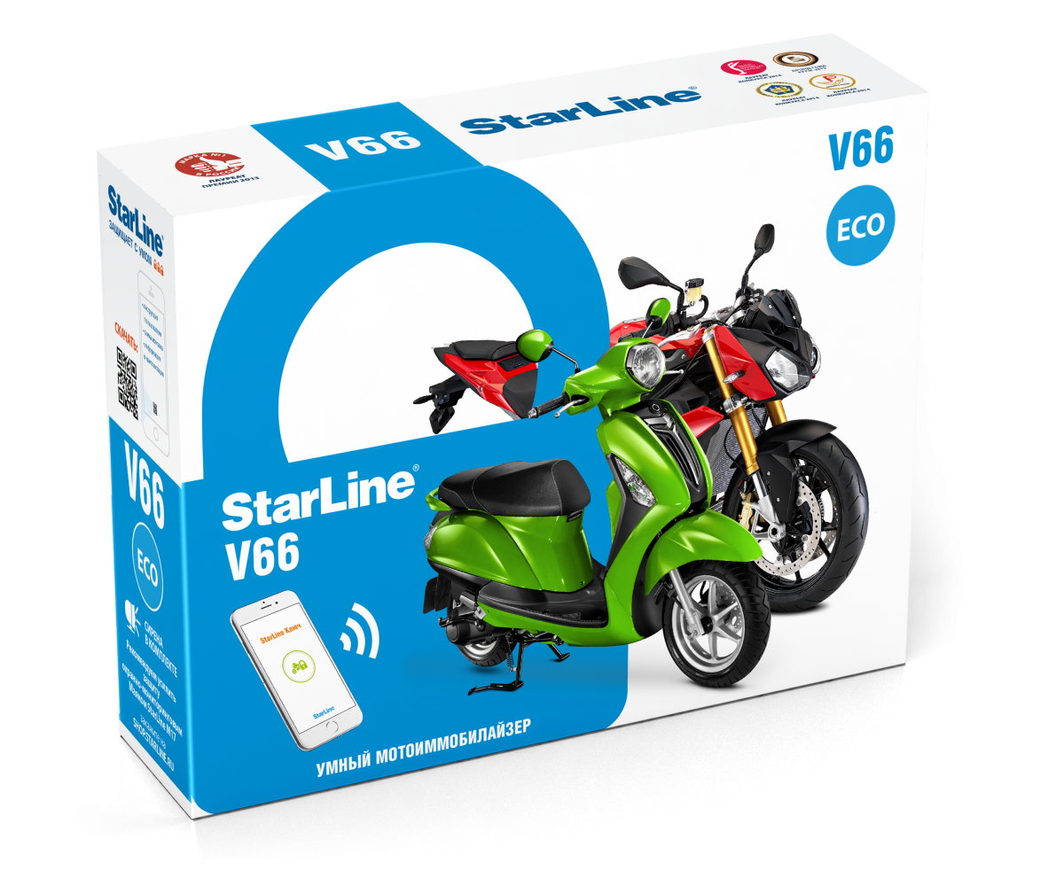 картинка Мотоиммобилайзер StarLine V66 ECO купить в магазине CAROBASS