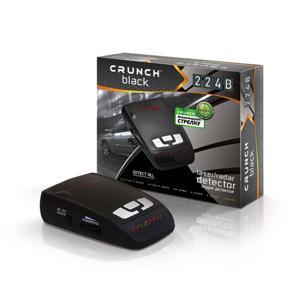 картинка Радар-детектор CRUNCH 224B (Антистрелка) купить в магазине CAROBASS