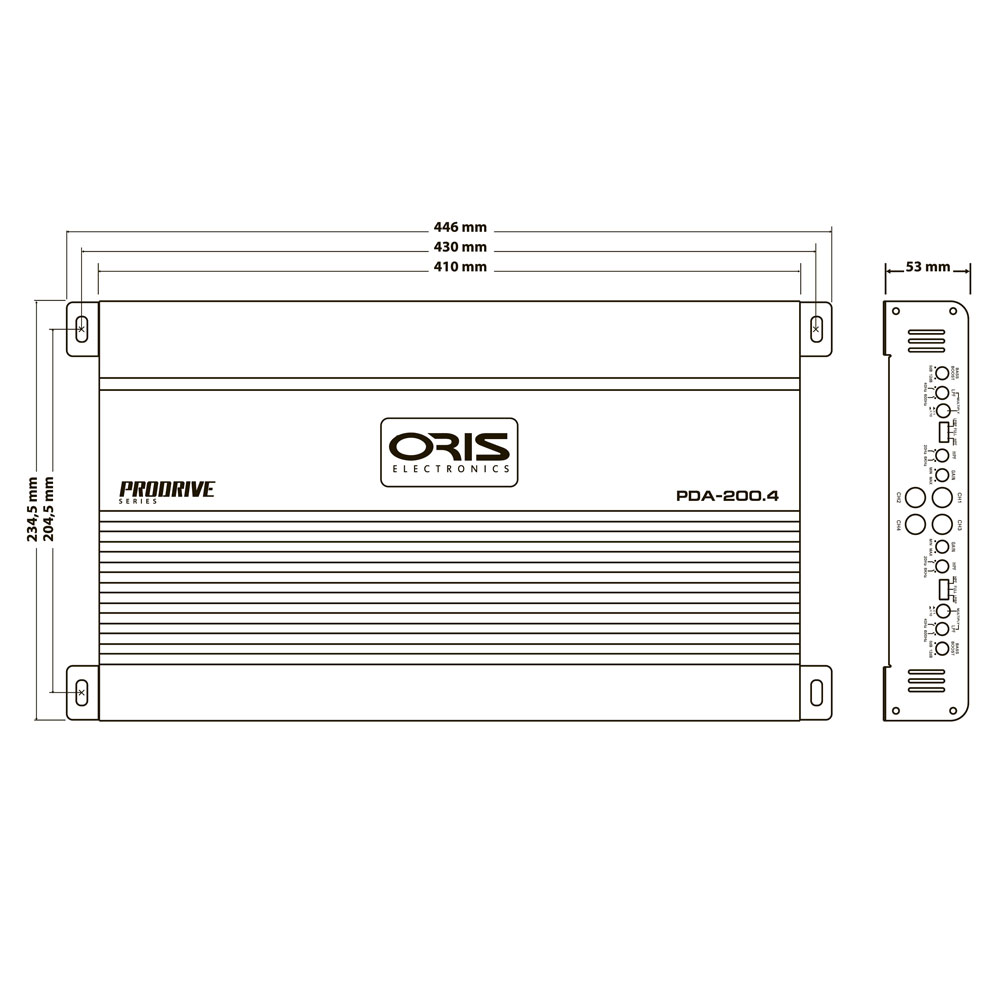 картинка Усилитель 4-х канальный ORIS PDA-200.4 купить в магазине CAROBASS