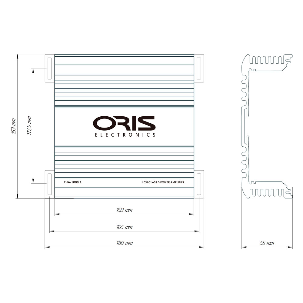 картинка Усилитель 1 канальный ORIS PHA-1000.1 купить в магазине CAROBASS