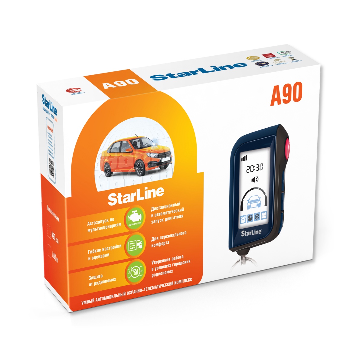 картинка Автосигнализация с автозапуском StarLine A90 ECO купить в магазине CAROBASS