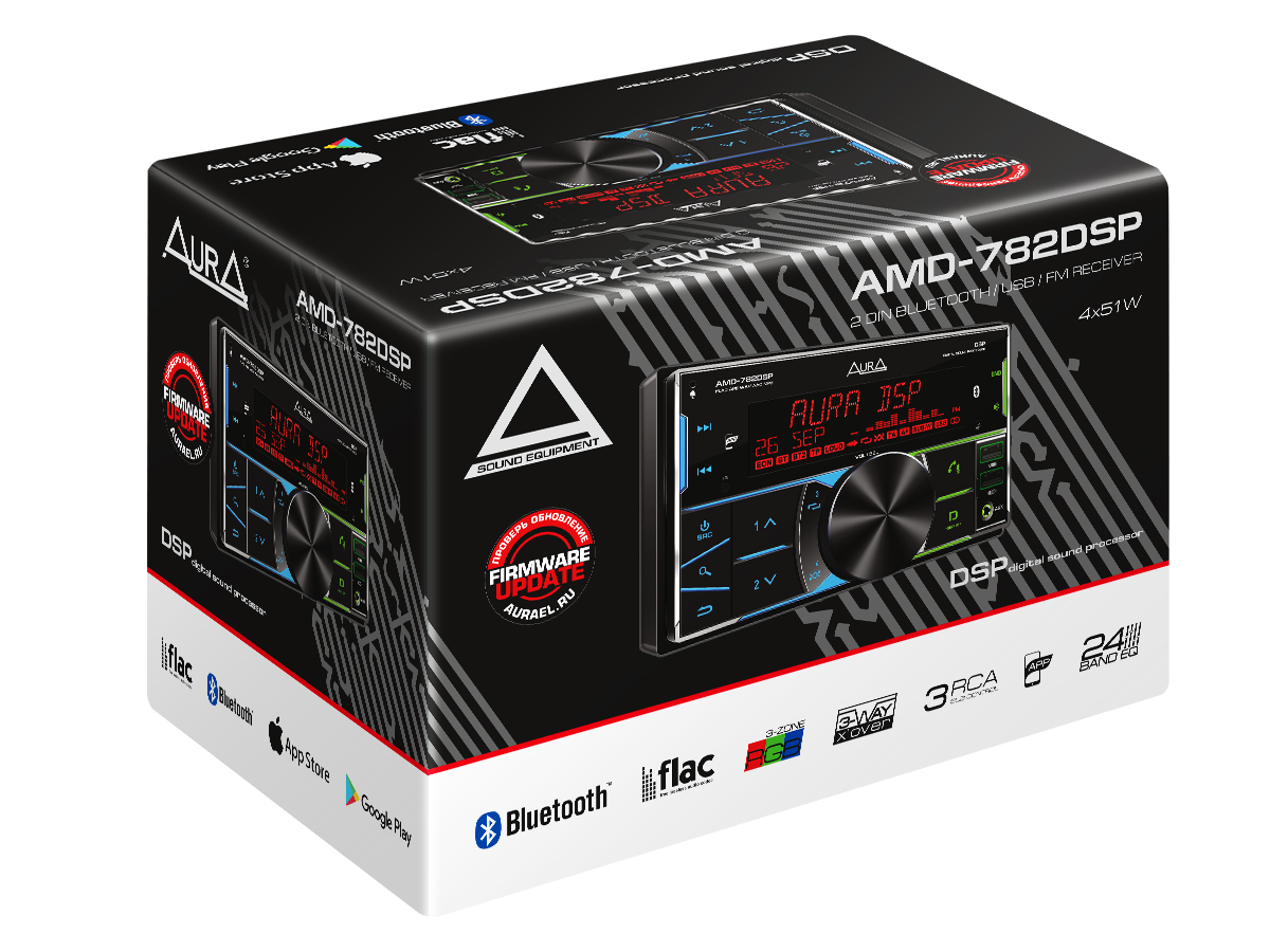 картинка Автомагнитола AURA AMD-782DSP купить в магазине CAROBASS