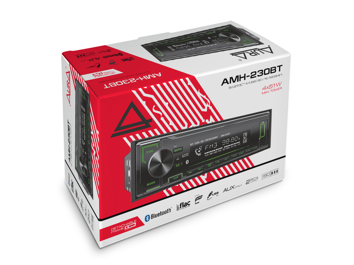 картинка Автомагнитола AURA AMH-230BT купить в магазине CAROBASS