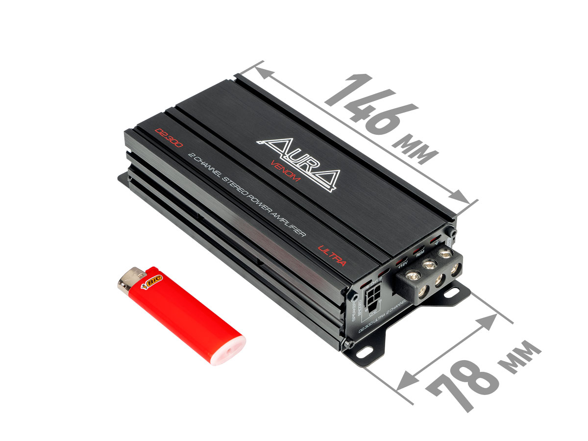 картинка Усилитель 2-х канальный AURA VENOM-D2.300 ULTRA купить в магазине CAROBASS
