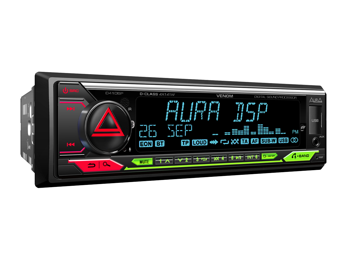 картинка Автомагнитола AURA VENOM-D41DSP купить в магазине CAROBASS
