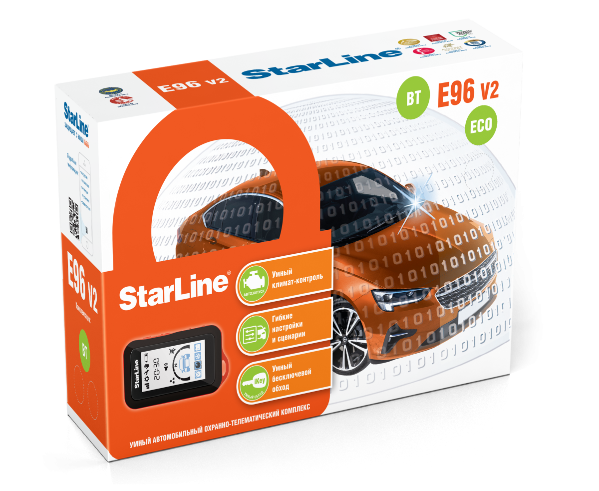 картинка Автосигнализация с автозапуском StarLine E96 v2 BT ECO купить в магазине CAROBASS