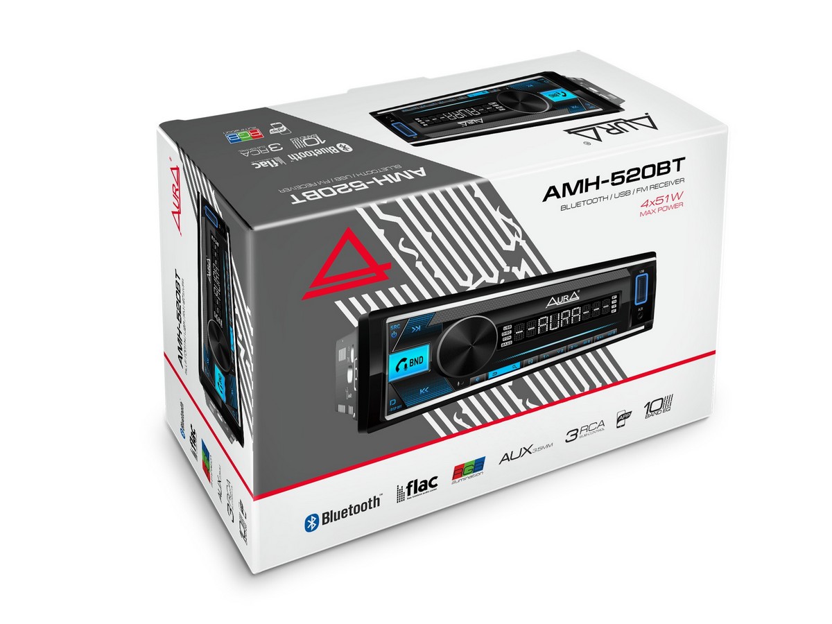 картинка Автомагнитола AURA AMH-520BT купить в магазине CAROBASS