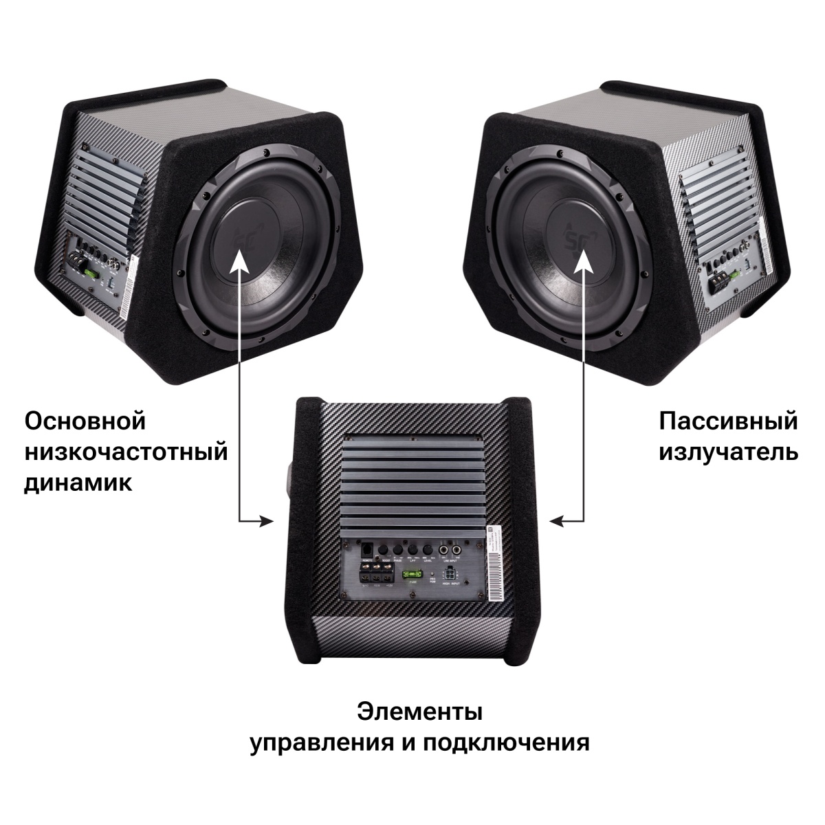 картинка Сабвуфер корпусной активный KICX Sound Civilization Q250BPA купить в магазине CAROBASS