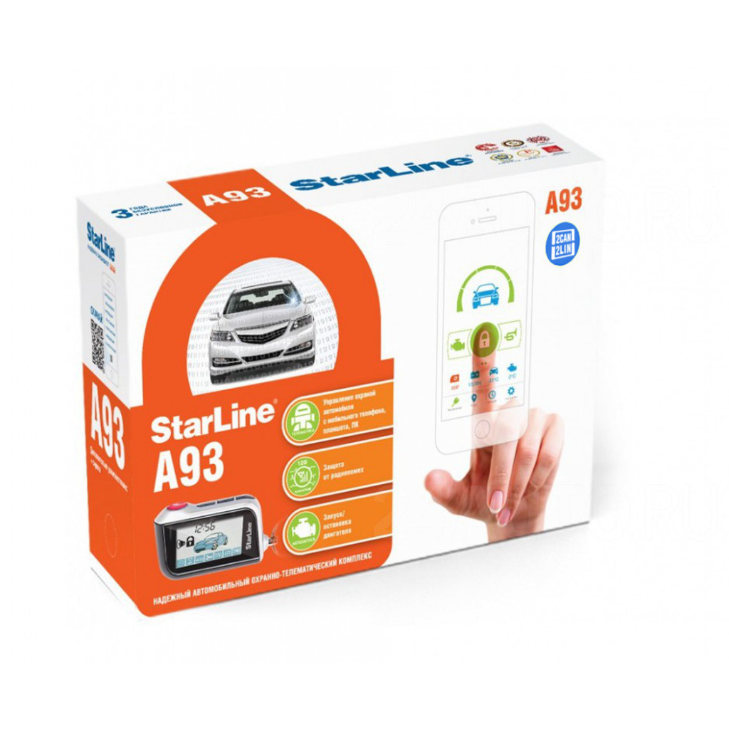 картинка Автосигнализация с автозапуском StarLine A93 v2 2CAN+2LIN купить в магазине CAROBASS