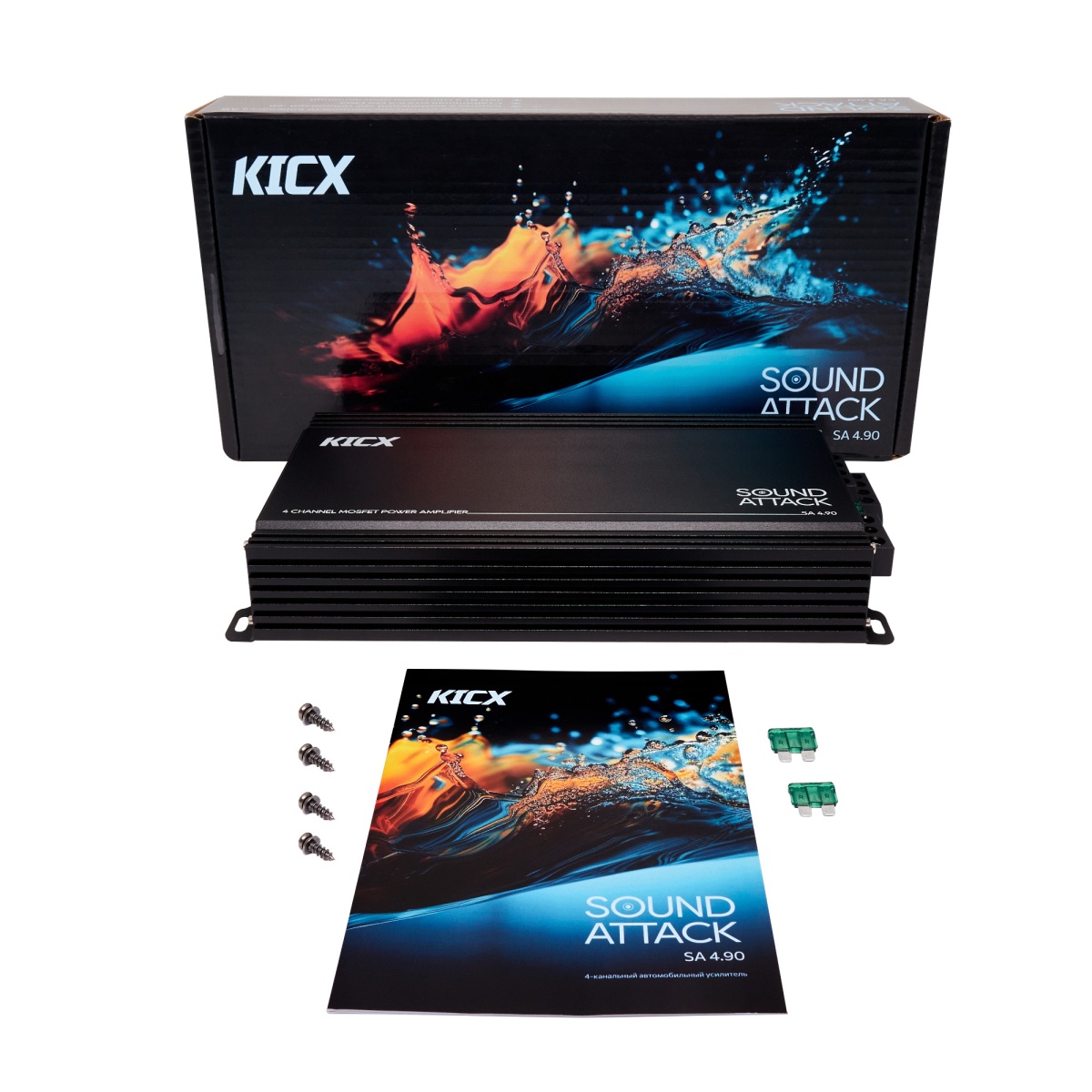 картинка Усилитель 4-х канальный KICX SA 4.90 купить в магазине CAROBASS