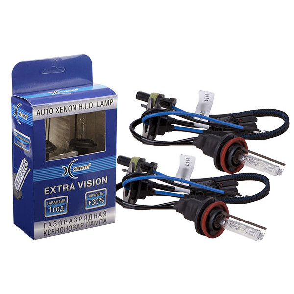 картинка Лампы ксеноновые Xenite EXTRA VISION +30% H11 4300K купить в магазине CAROBASS