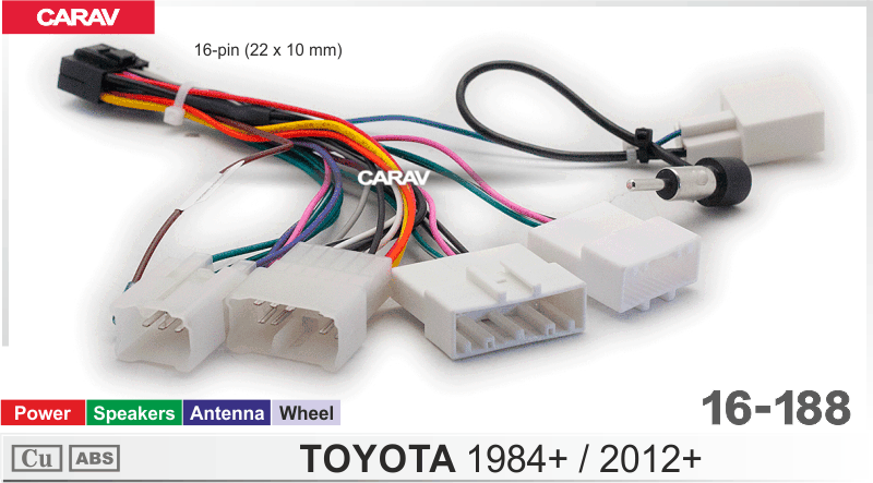 картинка Комплект проводов TOYOTA 1984+ / 2012+ 16-188 купить в магазине CAROBASS