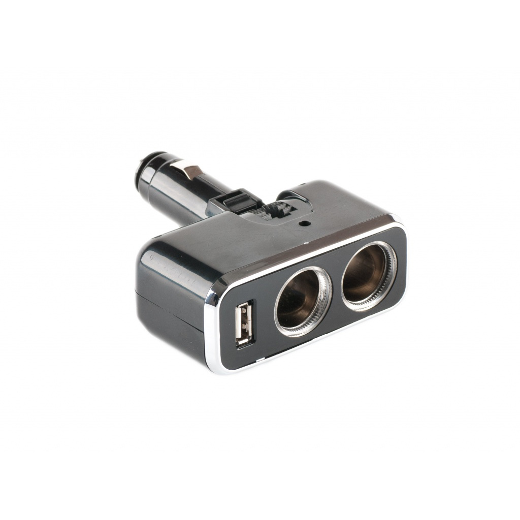 картинка Разветвитель прикуривателя Shunwei (2 гнезда+USB) SD-1909 купить в магазине CAROBASS