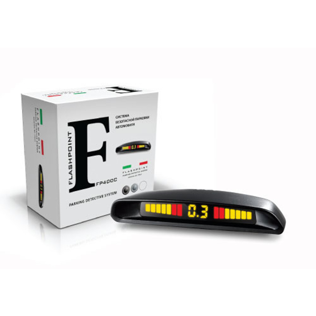 картинка Парковочный радар FLASHPOINT FP400С (White) купить в магазине CAROBASS