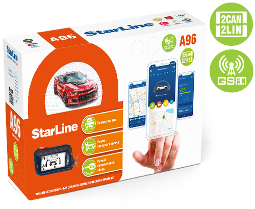 картинка Автосигнализация с автозапуском StarLine A96 2CAN+2LIN GSM BT купить в магазине CAROBASS
