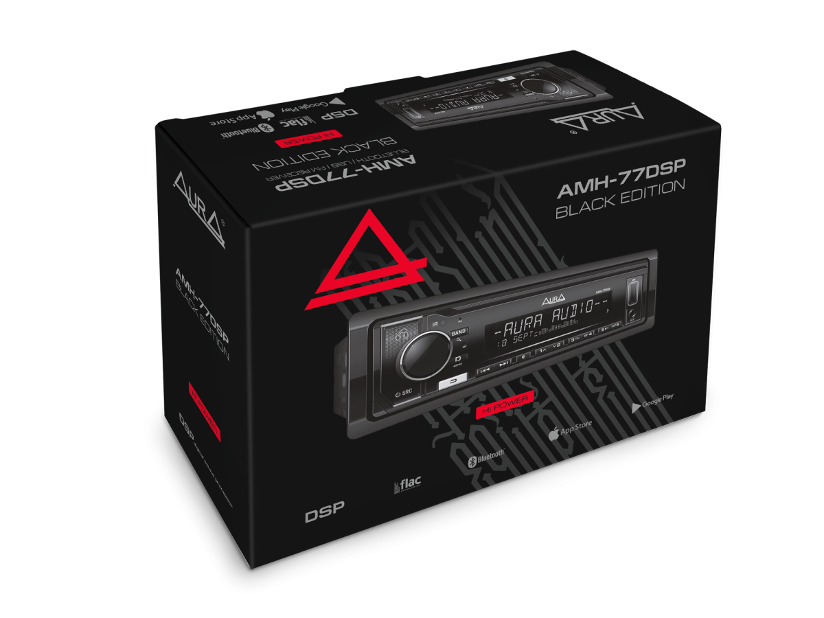 картинка Автомагнитола AURA AMH-77DSP BLACK EDITION купить в магазине CAROBASS