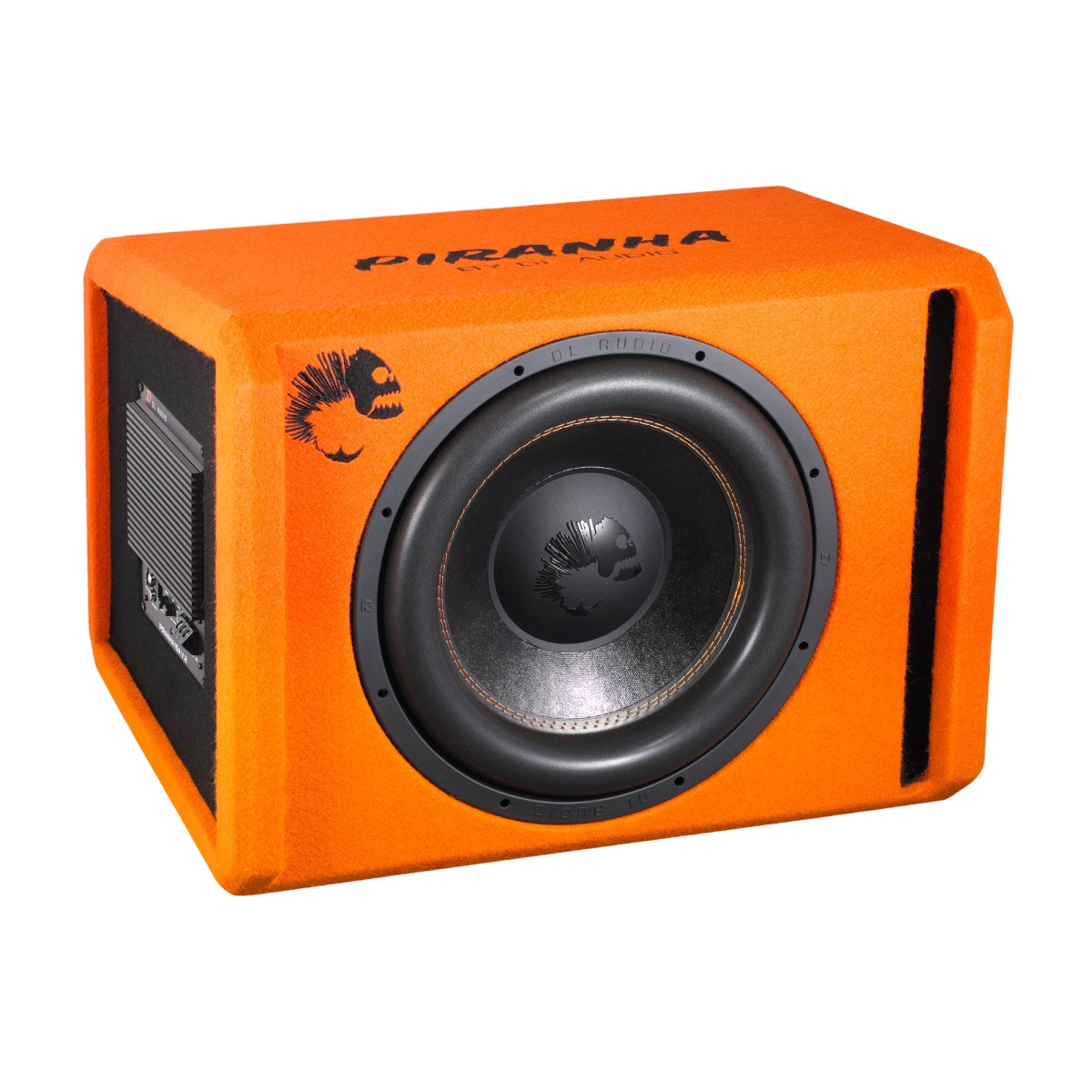 картинка Сабвуфер корпусной активный DL AUDIO Piranha 15A Orange V.2 купить в магазине CAROBASS
