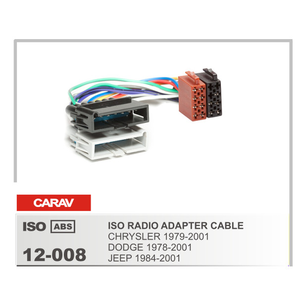 картинка ISO - переходник для а/м CHRYSLER / DODGE / JEEP 12-008 купить в магазине CAROBASS
