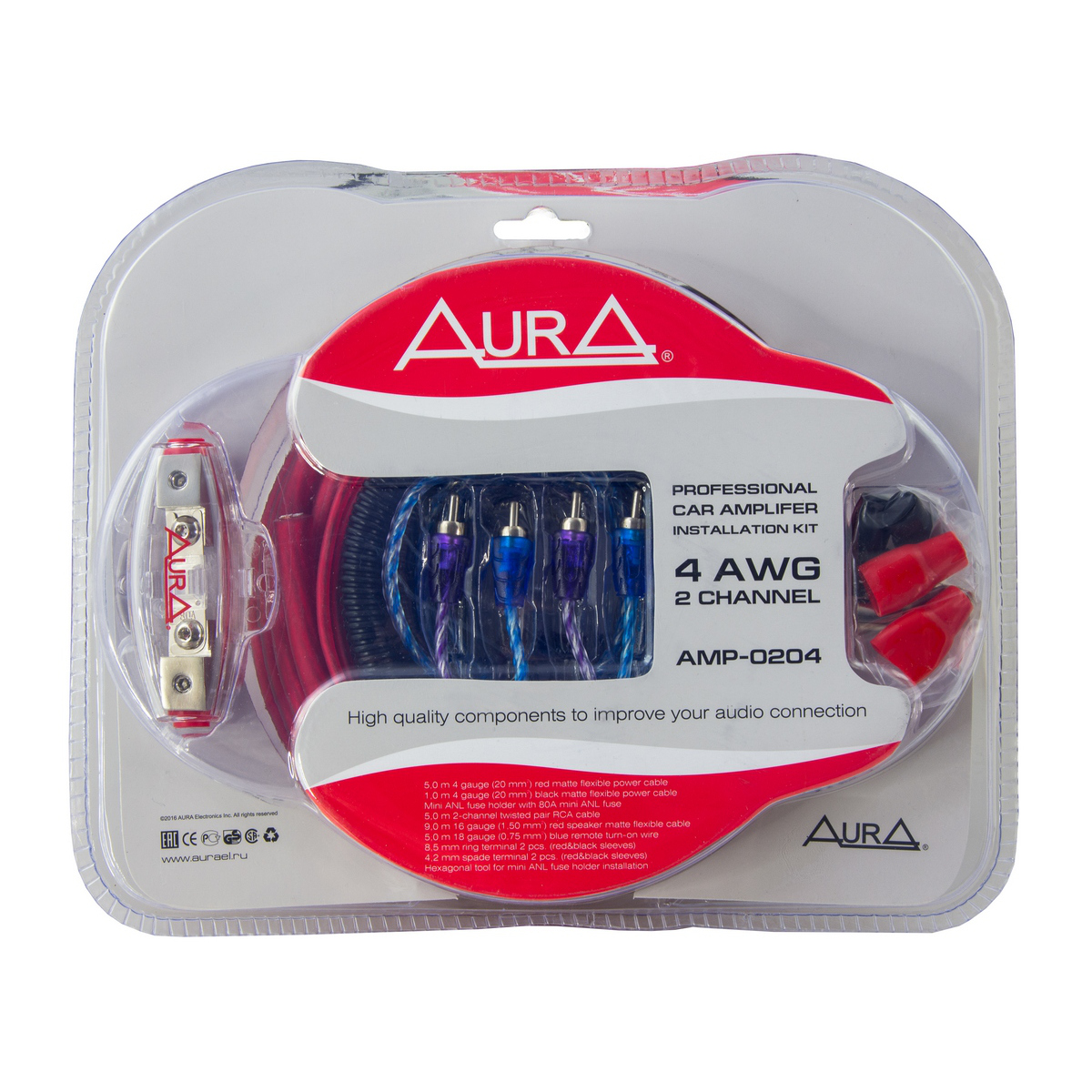 картинка Набор установочный AURA AMP-0204 купить в магазине CAROBASS