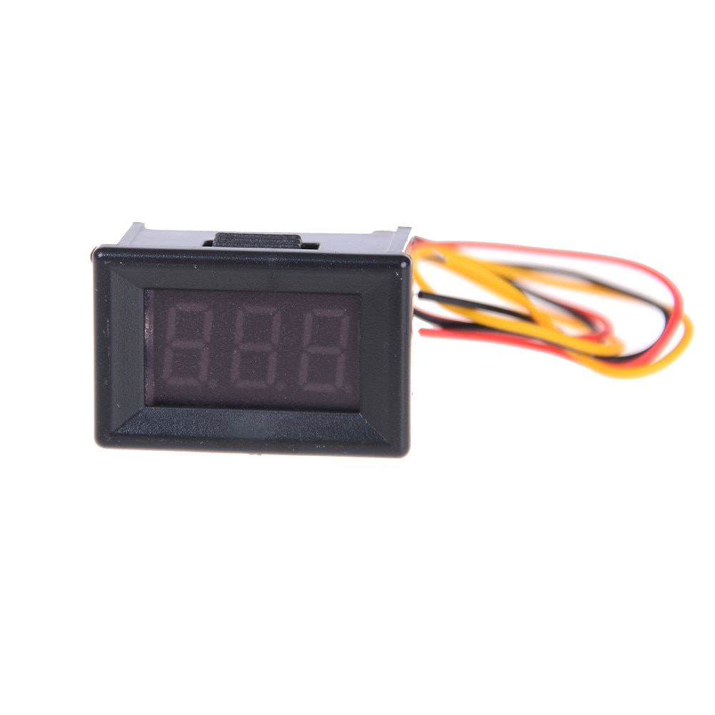 картинка Вольтметр 0.36" мини (3-провода с колодкой) DC 0-100V 3cable Red купить в магазине CAROBASS