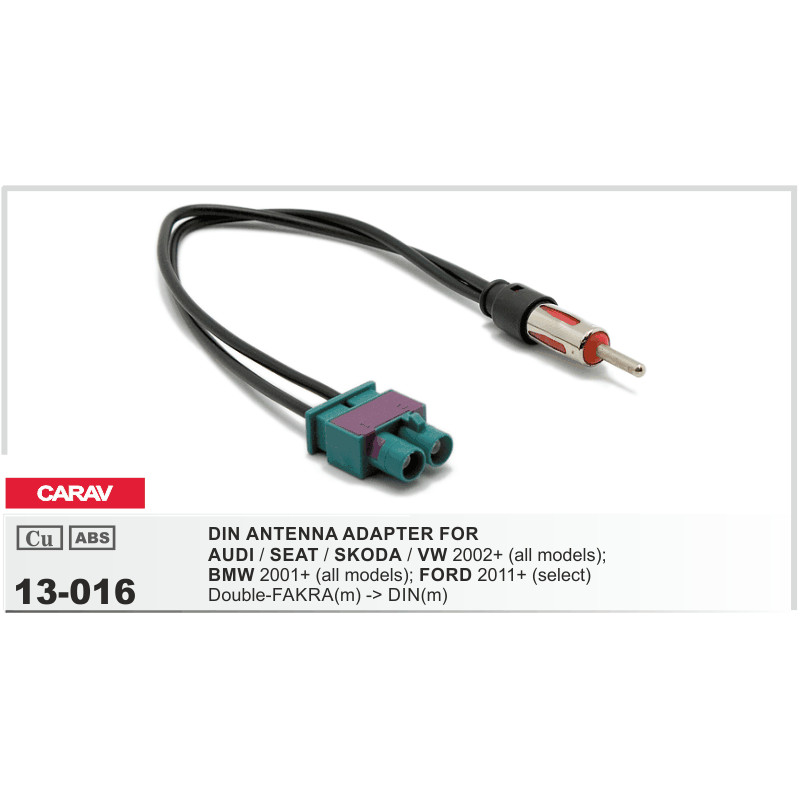 картинка ISO - переходник для а/м VW/AUDI/OPEL/SKODA 13-016 купить в магазине CAROBASS