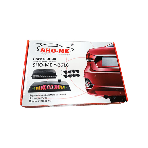 картинка Парковочный радар SHO-ME 8 датчиков Y-2616N08 Black купить в магазине CAROBASS