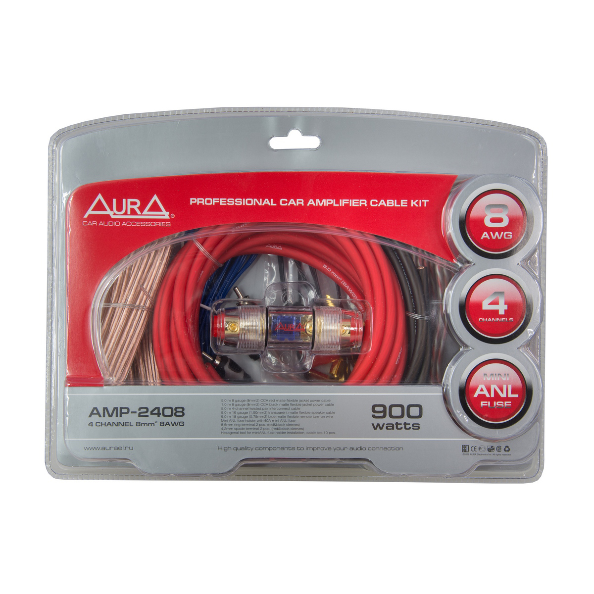 картинка Набор установочный AURA AMP-2408 купить в магазине CAROBASS