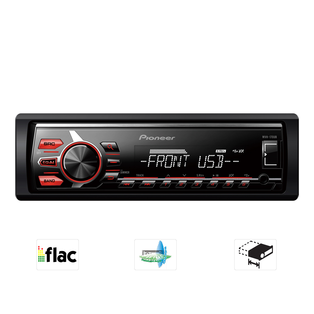 картинка Автомагнитола PIONEER MVH-170UI купить в магазине CAROBASS