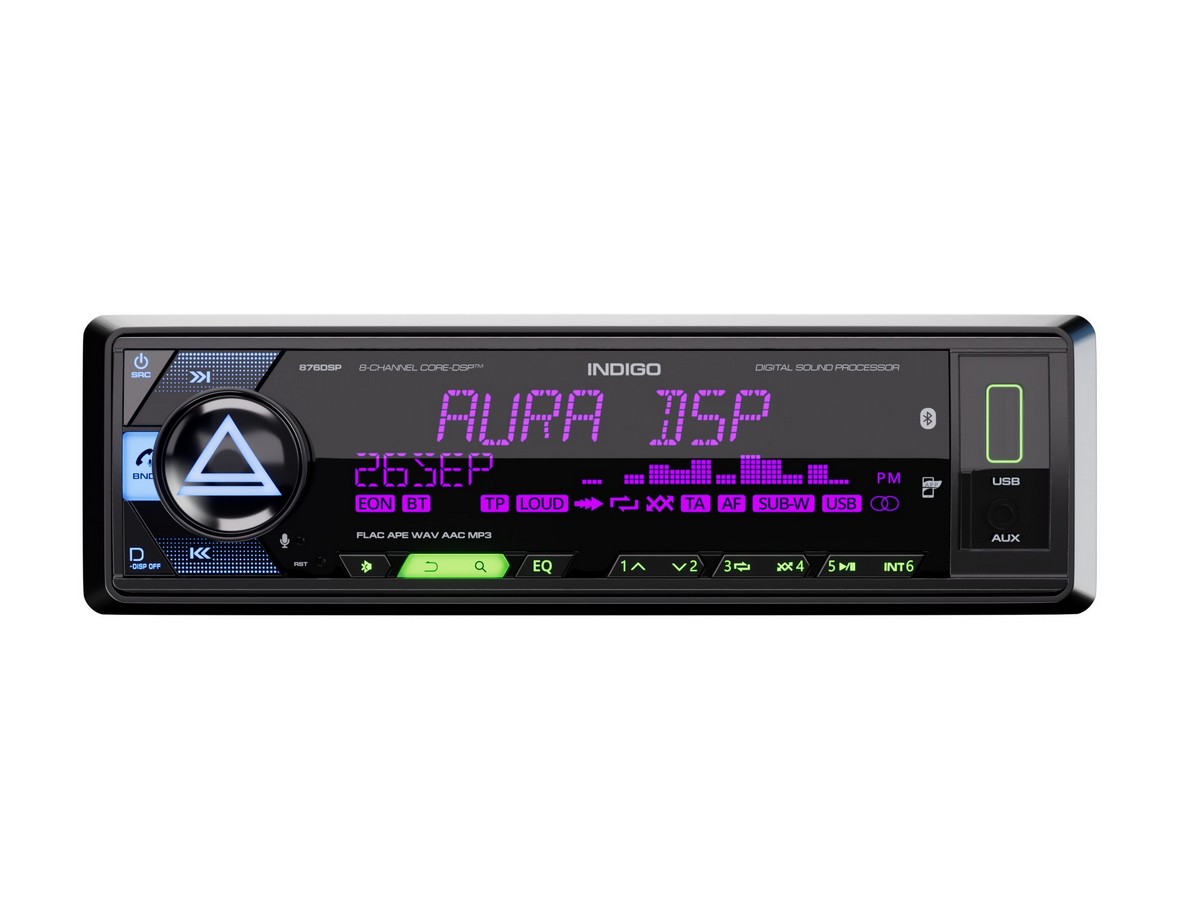 картинка Автомагнитола AURA INDIGO-876DSP купить в магазине CAROBASS