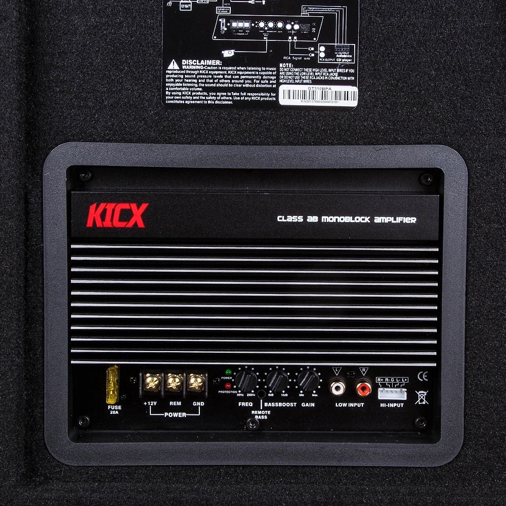 картинка Сабвуфер корпусной активный KICX GT310BPA купить в магазине CAROBASS