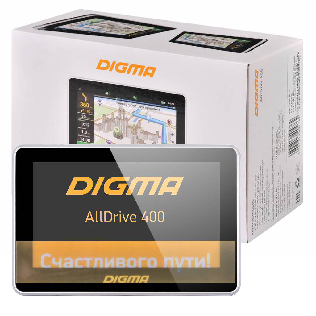 картинка GPS-навигатор DIGMA AllDrive 400 купить в магазине CAROBASS
