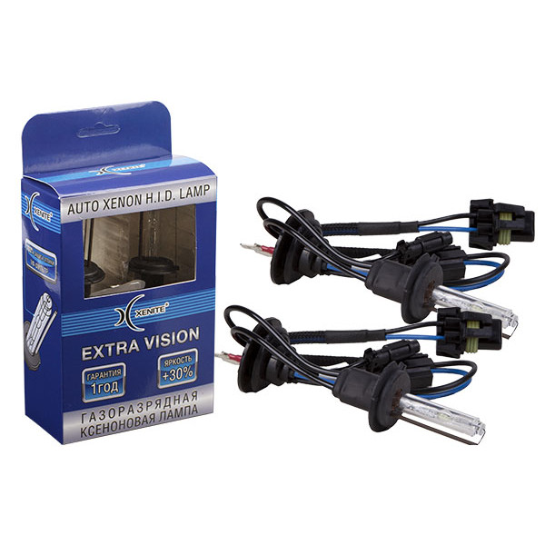 картинка Лампы ксеноновые Xenite EXTRA VISION +30% H7 6000K купить в магазине CAROBASS